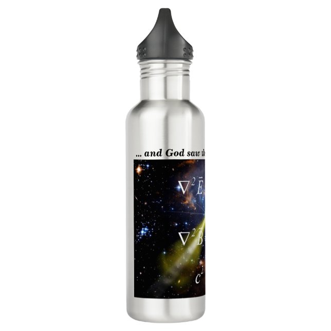 God saw the light was good ... equations for light 710 ml water bottle (Left)