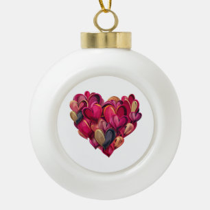 God Say I Am Lace Bow Christian Girl Women Bible V Ceramic Ball Christmas Ornament