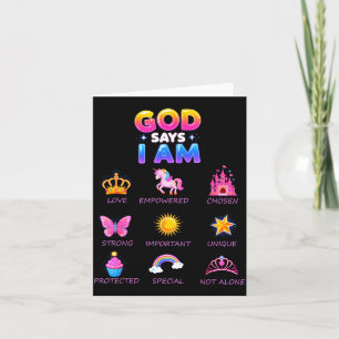God Say I Am Princess Cute Jesus Teen Girl Toddler Card
