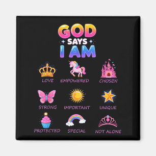 God Say I Am Princess Cute Jesus Teen Girl Toddler Magnet