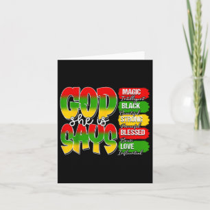 God Say She Is, Black Queen, Breaking Every Chain  Card