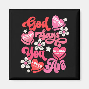 God say you candy heart valentine's jesus christia magnet
