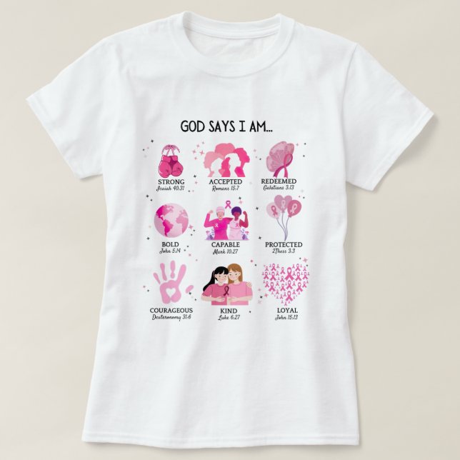 God Says I Am A Cancer Survivor Women's T-shirt (Design Front)