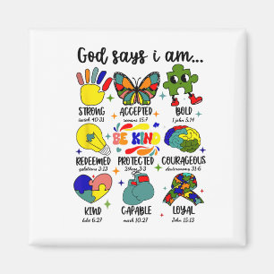 God Says I Am Autism Jesus Christian Motivation Be Magnet