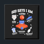 God Says I Am Bowling Lover Men Women Christian  Magnet<br><div class="desc">God Says I Am Bowling Lover Men Women Christian</div>