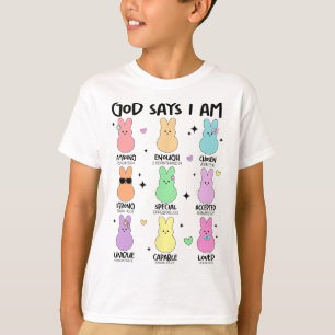 God Says I Am Christian Boys Girls Toddler Kids Ea T-Shirt