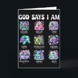 God Says I Am Cute Sea Turtle Scripture Design  Card<br><div class="desc">God Says I Am Cute Sea Turtle Scripture Design</div>