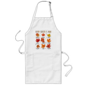 God says I am fall harvest thanksgiving thankful Long Apron