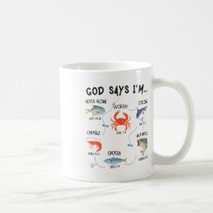 God Says I Am Fishing Christian Fisher Bible Verse Coffee Mug