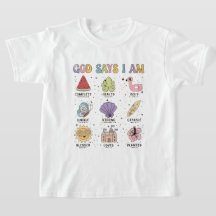 God Says I Am Graphic T-Shirt for Kids