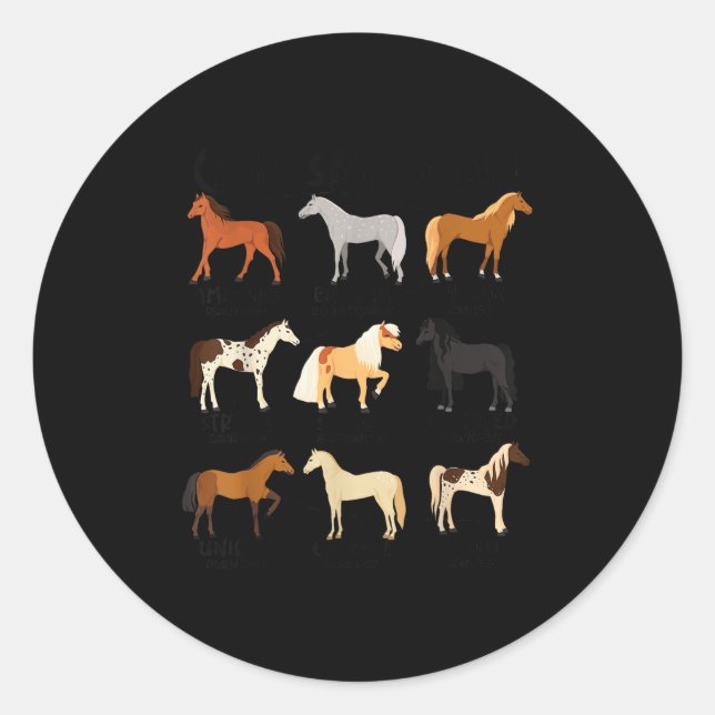 God Says I Am Horses Christian Women Girls Kids Bo Classic Round Sticker (Front)