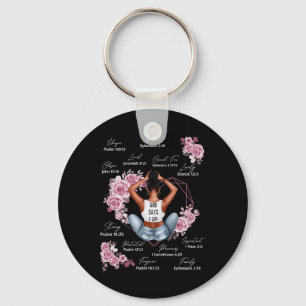 God Says I Am Melanin Black History Month African Keychain
