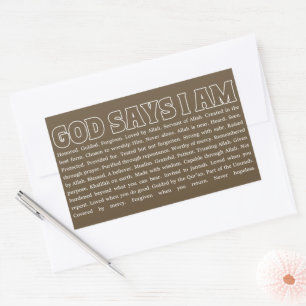 God Says I Am Strong Muslim Faith Inspirational Sticker