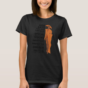God Says Melanin Girl International Women Day Girl T-Shirt