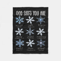God Says You Are Christian Snowflake Christmas Bib