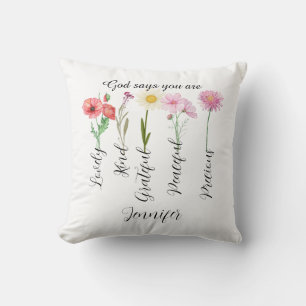 God says you are, Christian wedding anniversary Throw Pillow