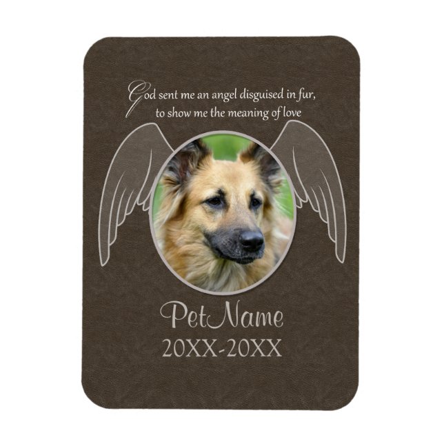 God Sent an Angel Pet Sympathy Custom Magnet (Vertical)