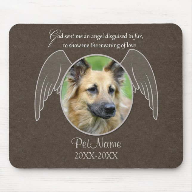God Sent an Angel Pet Sympathy Custom Mouse Pad (Front)