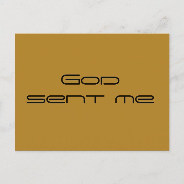 God sent me, quote Allison Hendrix from Orphan B Postcard (Front)