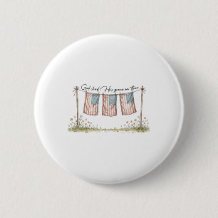 God Shed His Grace On Thee Christian 4th Of July U 2 Inch Round Button