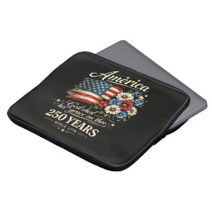 God Shed His Grace On Thee USA 250th Anniversary Laptop Sleeve