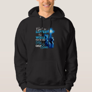 God So Loved The World John 316 Christian Cross Bi Hoodie