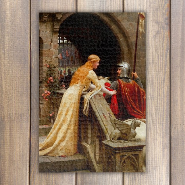 God Speed Edmund Leighton Fine Art Medieval Jigsaw Puzzle (Creator Uploaded)