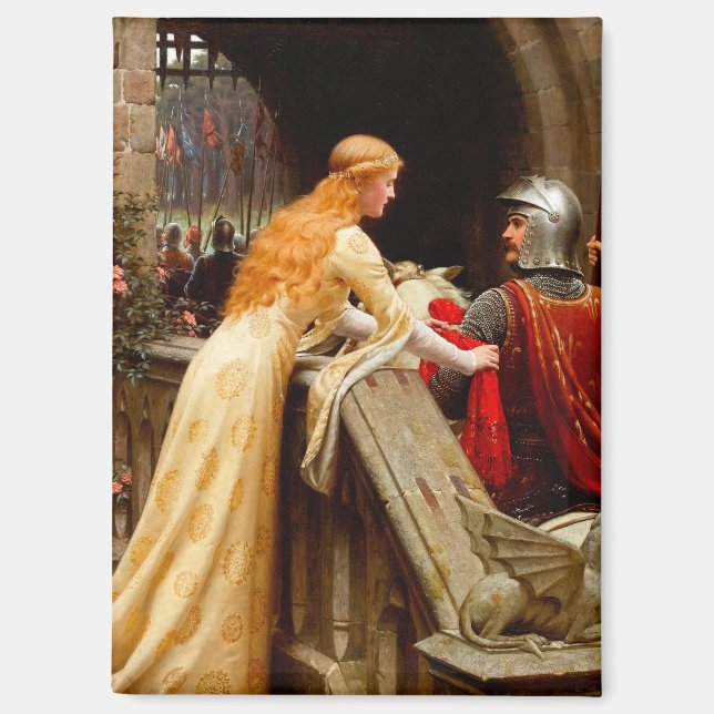 God Speed Edmund Leighton Fine Art Medieval Magnet (Front)