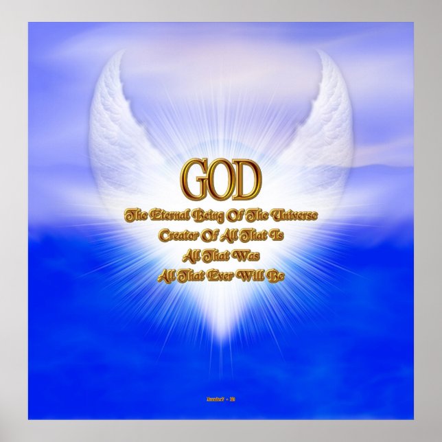 GOD The Eternal Creator Fractal Art Composition Poster (Front)