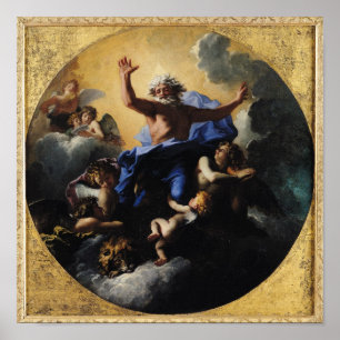 God the Father Carried by Angels Poster