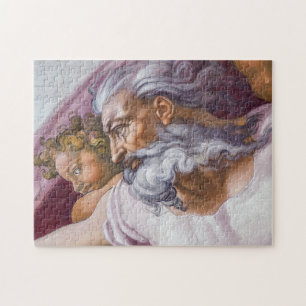 God the Father, Sistine Chapel by Michelangelo Jigsaw Puzzle