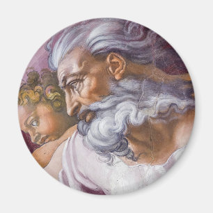 God the Father, Sistine Chapel by Michelangelo Magnet