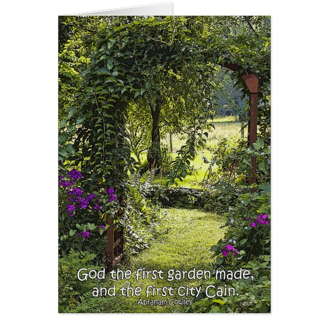 "God the First Garden Made" Card (Front)