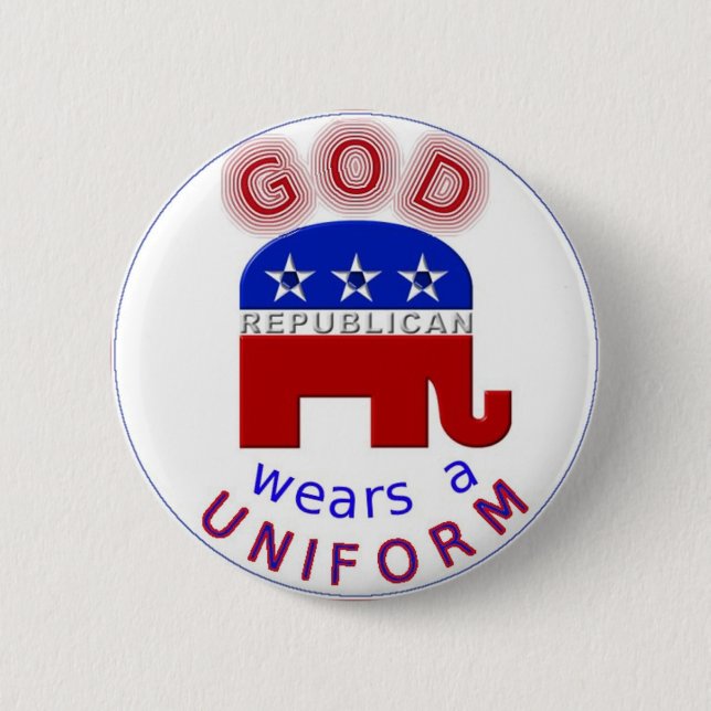 GOD Uniform 2 Inch Round Button (Front)