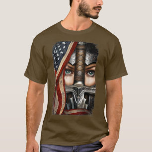 God Warrior of Christian Jesus Lion of Judah Cross T-Shirt