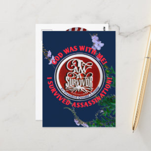 "GOD WAS WITH ME " I AM A SURVIVOR        Postcard