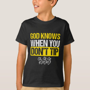 God White Tip Bartender Barman Waiter Pub Gift T-Shirt