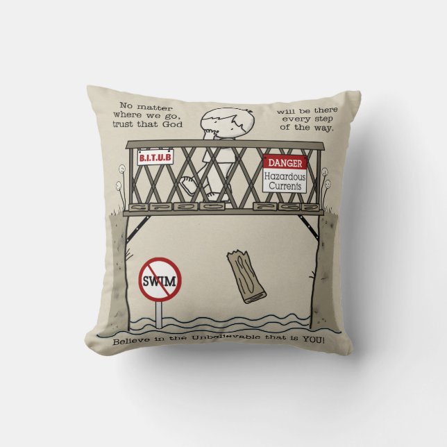 God Will Be There Throw Pillow (Front)