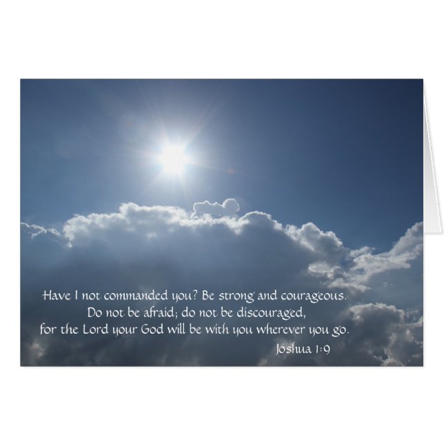 God will be with you (Joshua 1:9), Heavens Above! (Front Horizontal)