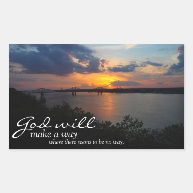 God will make a way there seems to be no way sticker (Front)