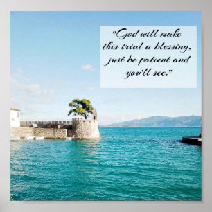 God Will Make This Trial A Blessing Christian Art Poster