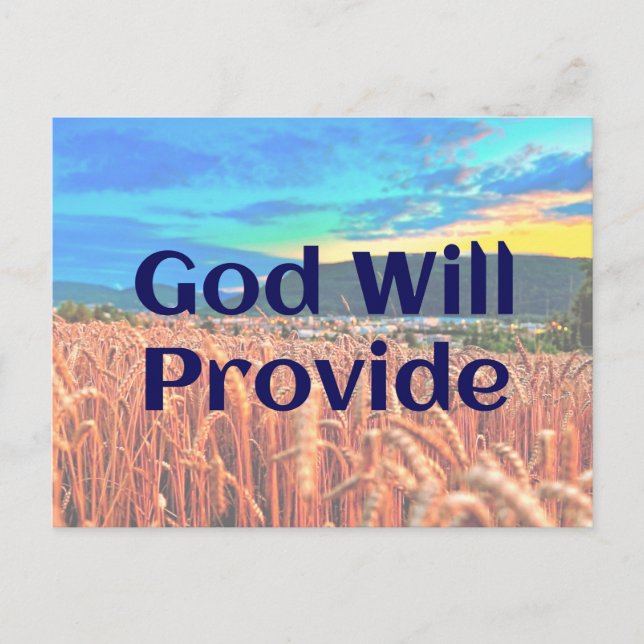God Will Provide postcard (Front)