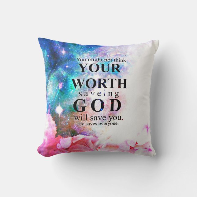 God Will Save You Photo Edit  Throw Pillow (Front)