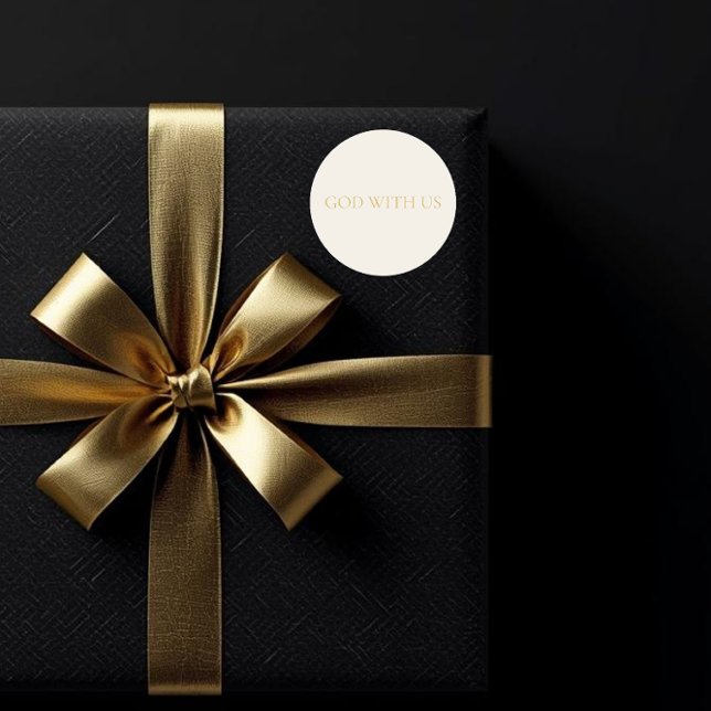 GOD WITH US Cream Christmas Sticker #2 (Creator Uploaded)