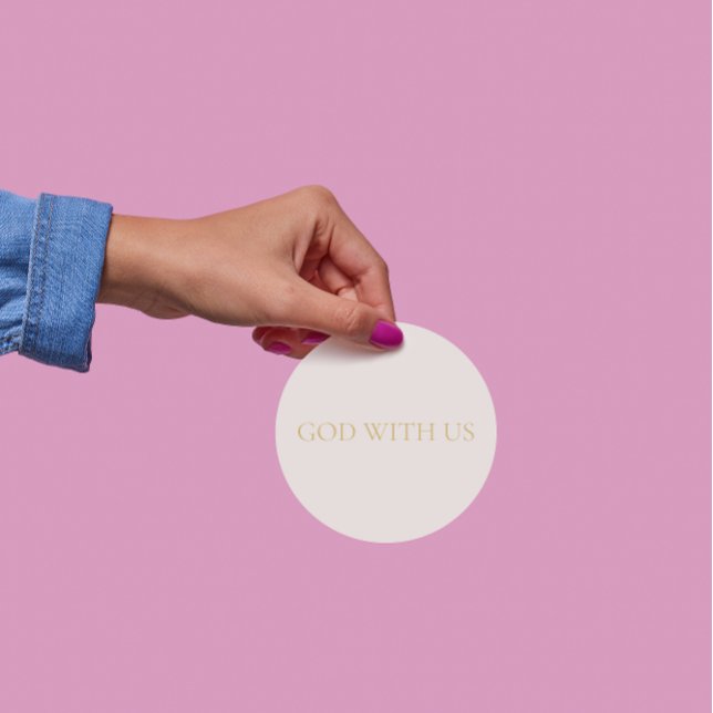 GOD WITH US Cream Christmas Sticker #2 (Creator Uploaded)