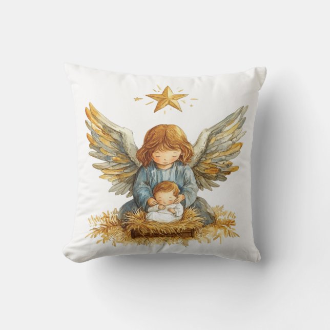 God With Us Throw Pillow (Front)