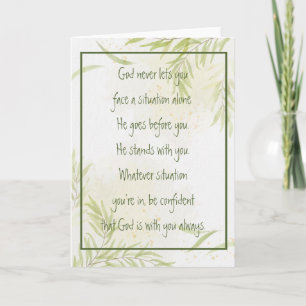God With You Always Never Alone Inspirational Ca Card
