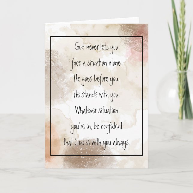 God With You Always Never Alone Inspirational   Card (Front)