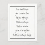 God With You Always Never Alone Inspirational   Postcard