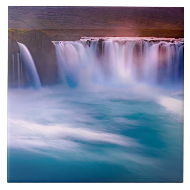 Godafoss, Iceland Waterfalls Tile (Front)